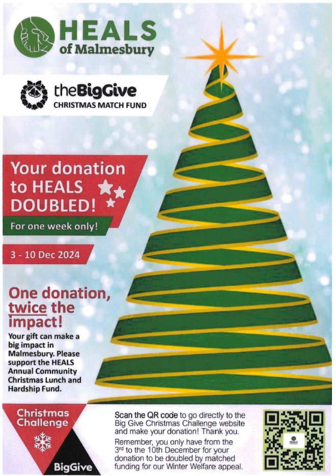 HEALS of Malmesbury Winter Welfare Appeal - Donations DOUBLED!